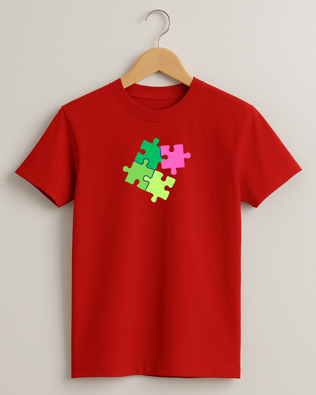 Kidaroo pure cotton boy's & girl's Puzzle print casual T-shirt