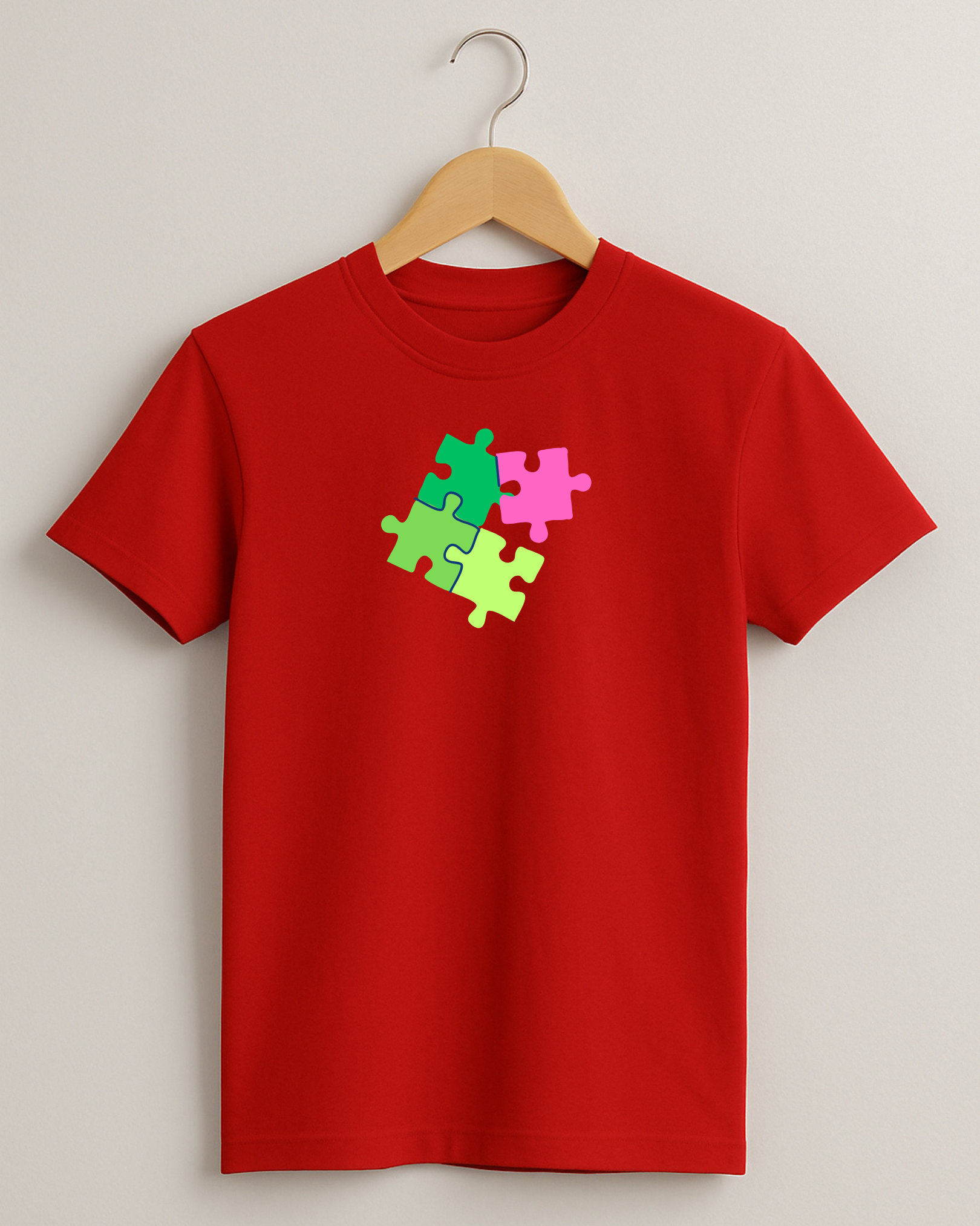 Kidaroo pure cotton boy's & girl's Puzzle print casual T-shirt
