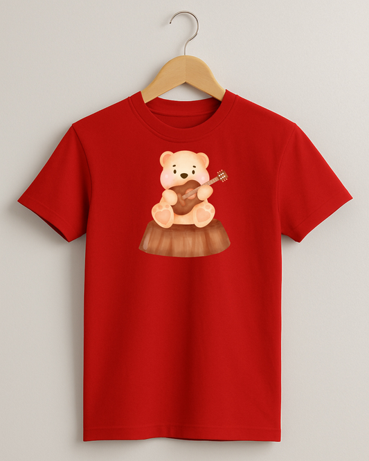 Kidaroo pure cotton boy's & girl's Teddy print casual T-shirt