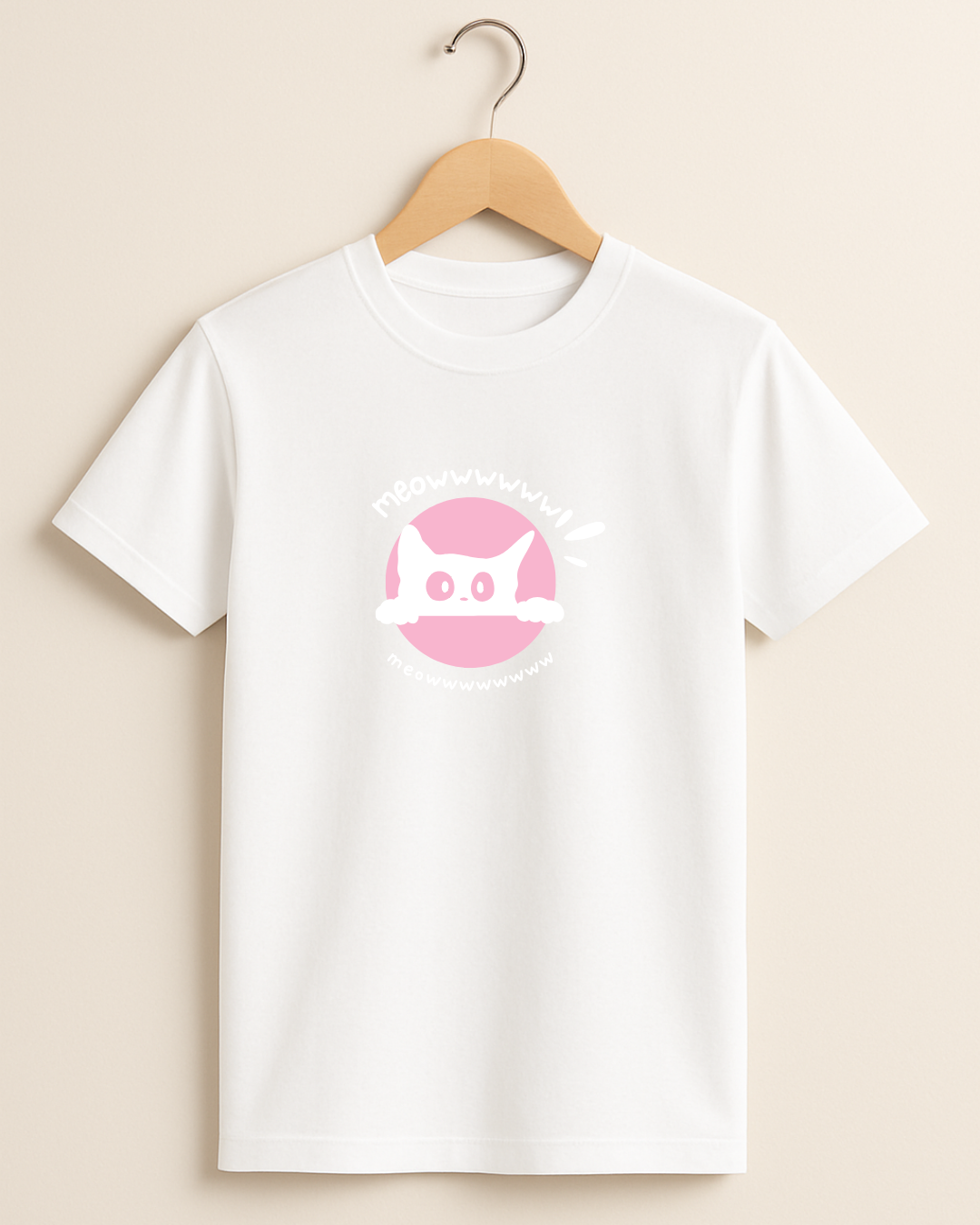 Kidaroo pure cotton boy's & girl's Meow print casual T-shirt