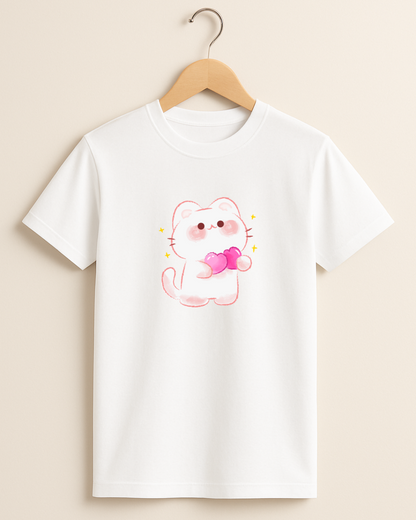 Kidaroo pure cotton boy's & girl's Kitty print casual T-shirt