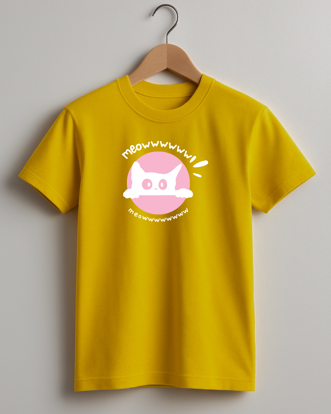 Kidaroo pure cotton boy's & girl's Meow print casual T-shirt